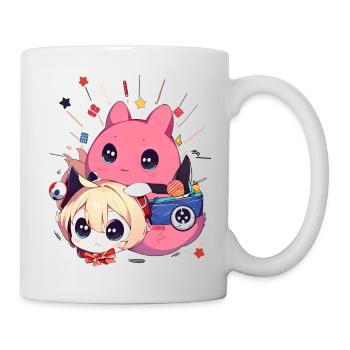 Teenage Tier Dinosaurier Monster Hamster Pink Kopf - Tasse - Weiß - Rechts