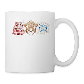 Kilts Cows Caledonia - Tasse - Weiß - Rechts