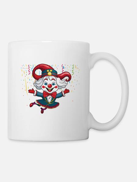 Karneval Kostüm Fasching Fastnacht - Tasse - Weiß