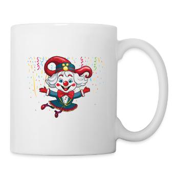 Karneval Kostüm Fasching Fastnacht - Tasse - Weiß - Rechts