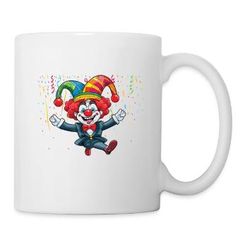 Karneval Kostüm Fasching Fastnacht - Tasse - Weiß - Rechts