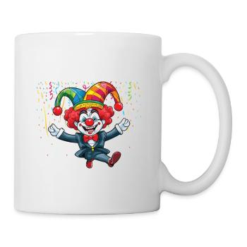 Karneval Kostüm Fasching Fastnacht - Tasse - Weiß - Rechts
