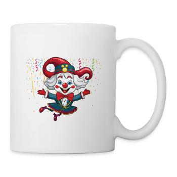 Karneval Kostüm Fasching Fastnacht - Tasse - Weiß - Rechts