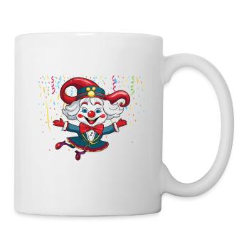 Karneval Kostüm Fasching Fastnacht - Tasse - Weiß - Rechts