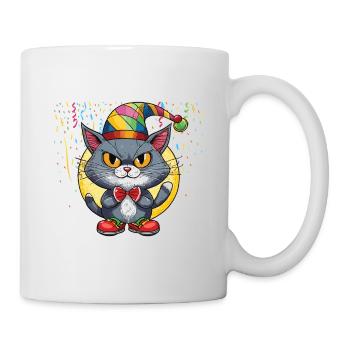 Karneval Kostüm Fasching Fastnacht - Tasse - Weiß - Rechts