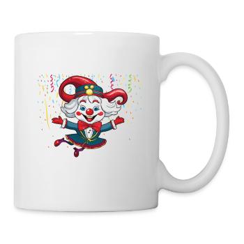 Karneval Kostüm Fasching Fastnacht - Tasse - Weiß - Rechts