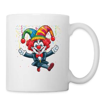 Karneval Kostüm Fasching Fastnacht - Tasse - Weiß - Rechts