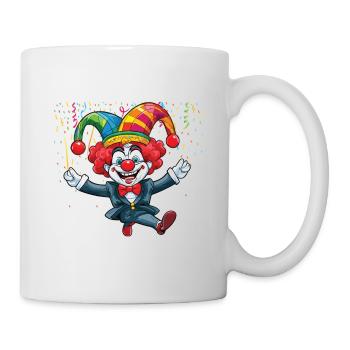Karneval Kostüm Fasching Fastnacht - Tasse - Weiß - Rechts