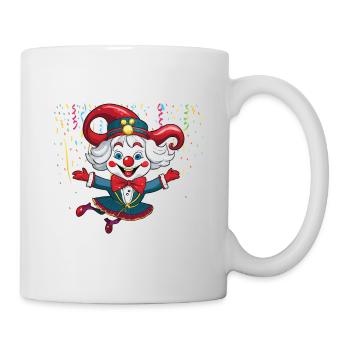 Karneval Kostüm Fasching Fastnacht - Tasse - Weiß - Rechts