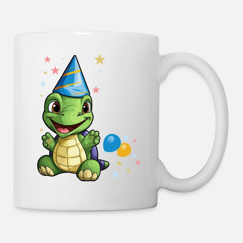 Ich bin 7 Schildkröten Schildkröte 7. Geburtstag - Tasse - Weiß