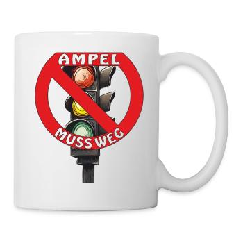 AMPEL MUSS WEG 2 - Tasse - Weiß - Rechts