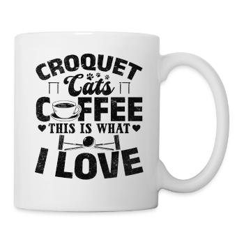 Croquet Cats Coffee This Is What I Love - Croquet - Mug - white - Right