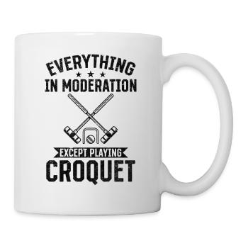 Croquet - Everything in moderation except playing - Mug - white - Right