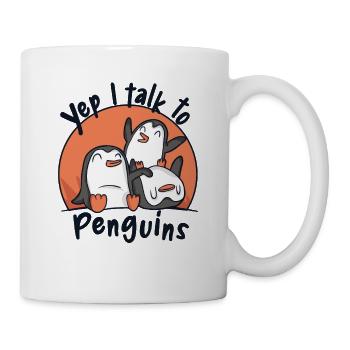 Je Parle Aux Pingouins Oiseau De Mer Manchot Roi - Mug blanc - blanc - Droite
