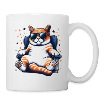 Abgeschottete Katze - Tasse - Weiß - Rechts