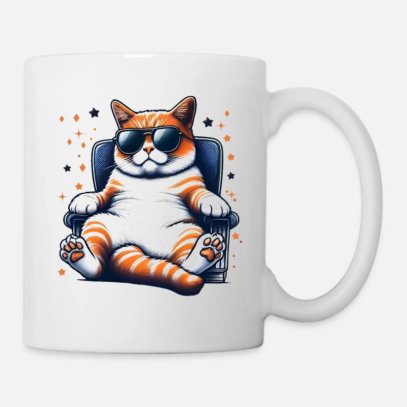 Abgeschottete Katze - Tasse - Weiß