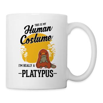 Schnabeltier Human Costume Halloween - Tasse - Weiß - Rechts