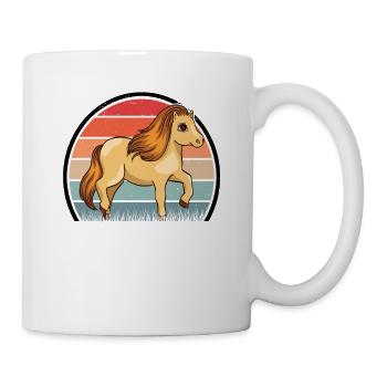 Shetland Pony Retro - Tasse - Weiß - Rechts