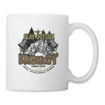 Bushcraft I need to play outside Outdoor Shelter - Mug - white - Right