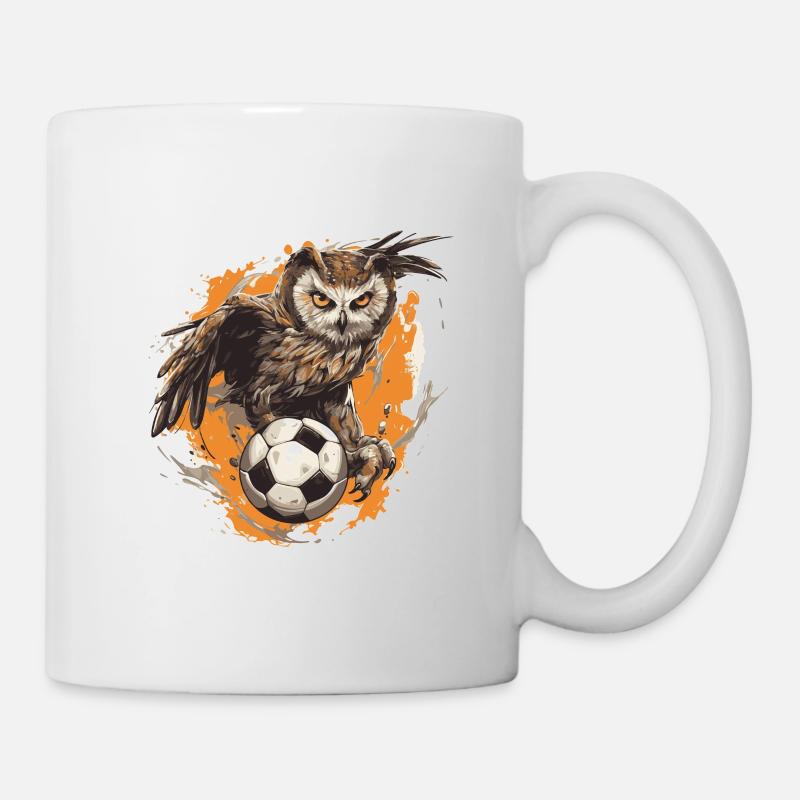 Eule Fussball Sport Mannschaft - Tasse - Weiß