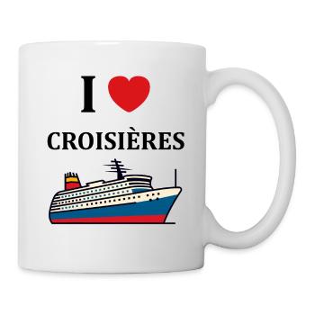 I love Croisières - Mug blanc - blanc - Droite
