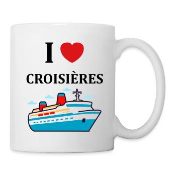 I love Croisières - Mug blanc - blanc - Droite