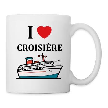 I love Croisière - Mug blanc - blanc - Droite