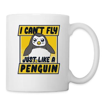 I Can't Fly Just Like A Penguin Königspinguin - Tasse - Weiß - Rechts