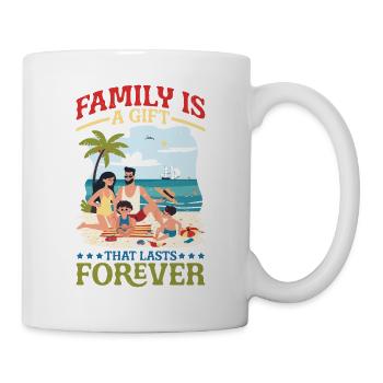 La famille est un cadeau qui dure pour toujours 6 --cadeau-- - Mug blanc - blanc - Droite