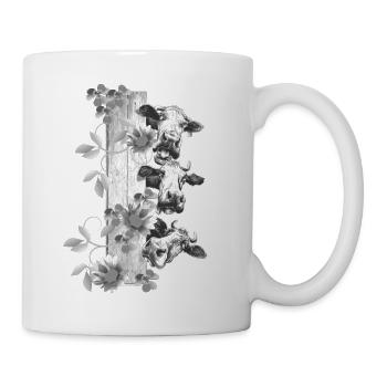 Cows behind the fence - Mug - white - Right