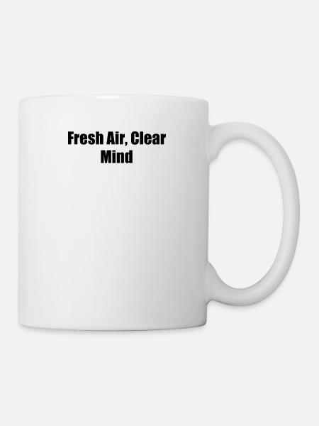 Wandern - Fresh Air, Clear Mind - Tasse - Weiß