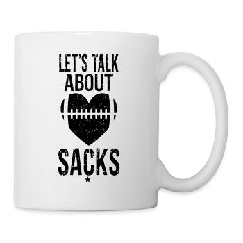Parlons de Sacks Dicton de football drôle - Mug blanc - blanc - Droite