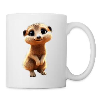 Suricates, Amoureux Des Animaux, Doux, Surikate, Mangouste - Mug blanc - blanc - Droite