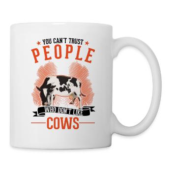 Éleveur de vaches Éleveur de bovins Vaches agricultrices - Mug blanc - blanc - Droite