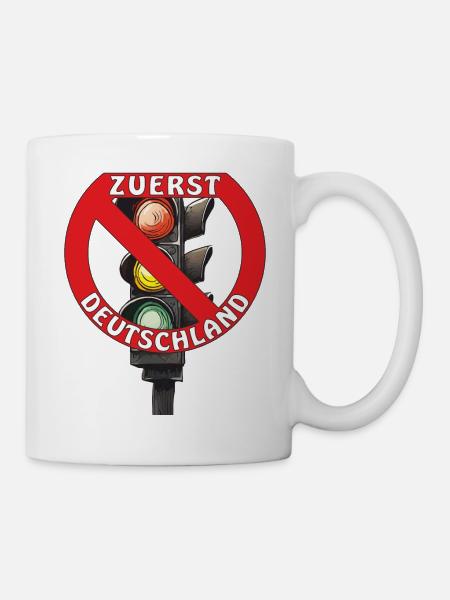 AMPEL ZUERST DEUTSCHLAND - Tasse - Weiß