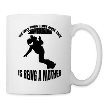 Snowboardfahrer Geschenk Snowboardsport Snowboard - Tasse - Weiß - Rechts