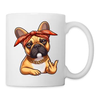 Frenchie Le Rappeur - Mug blanc - blanc - Droite