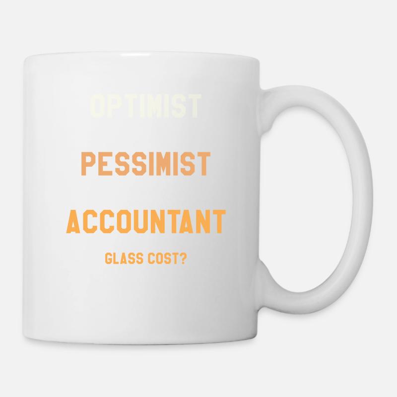 Comptable Combien le verre a-t-il coûté CPA - Mug blanc - blanc