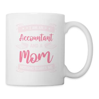 Je suis comptable et maman Rien ne me fait peur CPA - Mug blanc - blanc - Droite