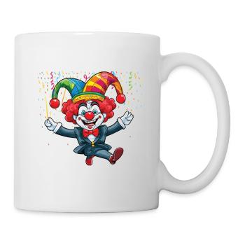 Karneval Kostüm Fasching Fastnacht - Tasse - Weiß - Rechts