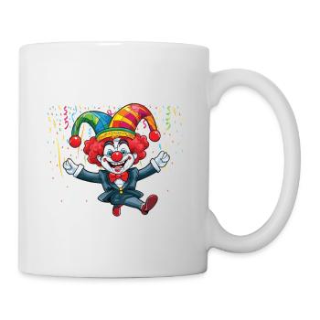 Karneval Kostüm Fasching Fastnacht - Tasse - Weiß - Rechts