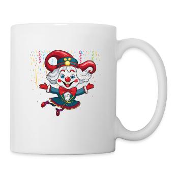 Karneval Kostüm Fasching Fastnacht - Tasse - Weiß - Rechts