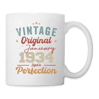 Janvier 1934 Légende pour 90 ans - Mug blanc - blanc - Droite