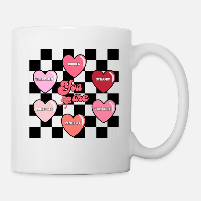 T-shirt d’affirmation de la Saint-Valentin - Love & Cherish - Mug blanc - blanc