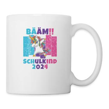 Bääm Schulkind 2024 Einhorn - Tasse - Weiß - Rechts