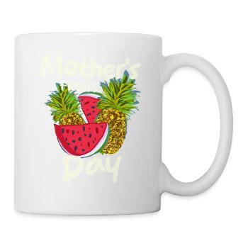 Fête des mères à l’ananas et à la pastèque - Mug blanc - blanc - Droite