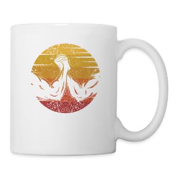 Retro Exercise Hand Wrestling Techniques Arm - Mug - white - Right