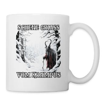 Krampus Maske Krampus Kostüm Kramperl Böser - Tasse - Weiß - Rechts