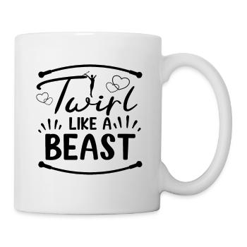 Twirler Majorette Twirl Like A Beast Baton - Tasse - Weiß - Rechts