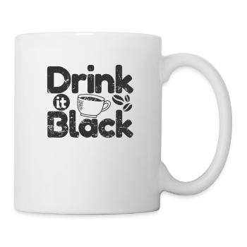 Drink it Tasse à caféine au café noir - Mug blanc - blanc - Droite